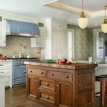 Lamps of unusual shape in a bright Provencal kitchen