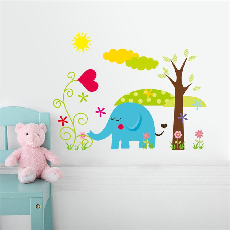 Wall with Vinyl Stickers for Kids