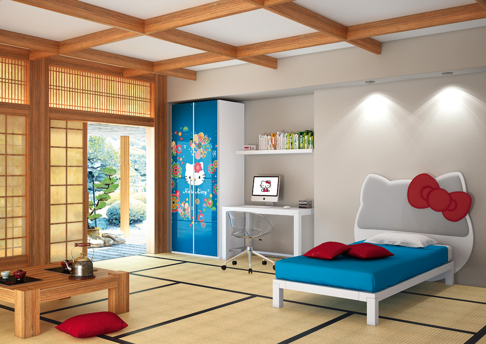 Japāņu stila bērnu istabas dizains