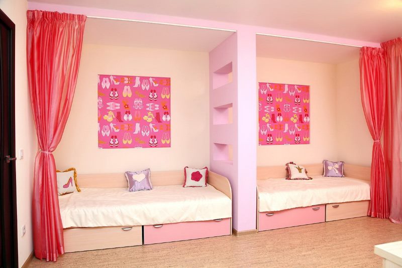 Zoning the girls room with a functional partition