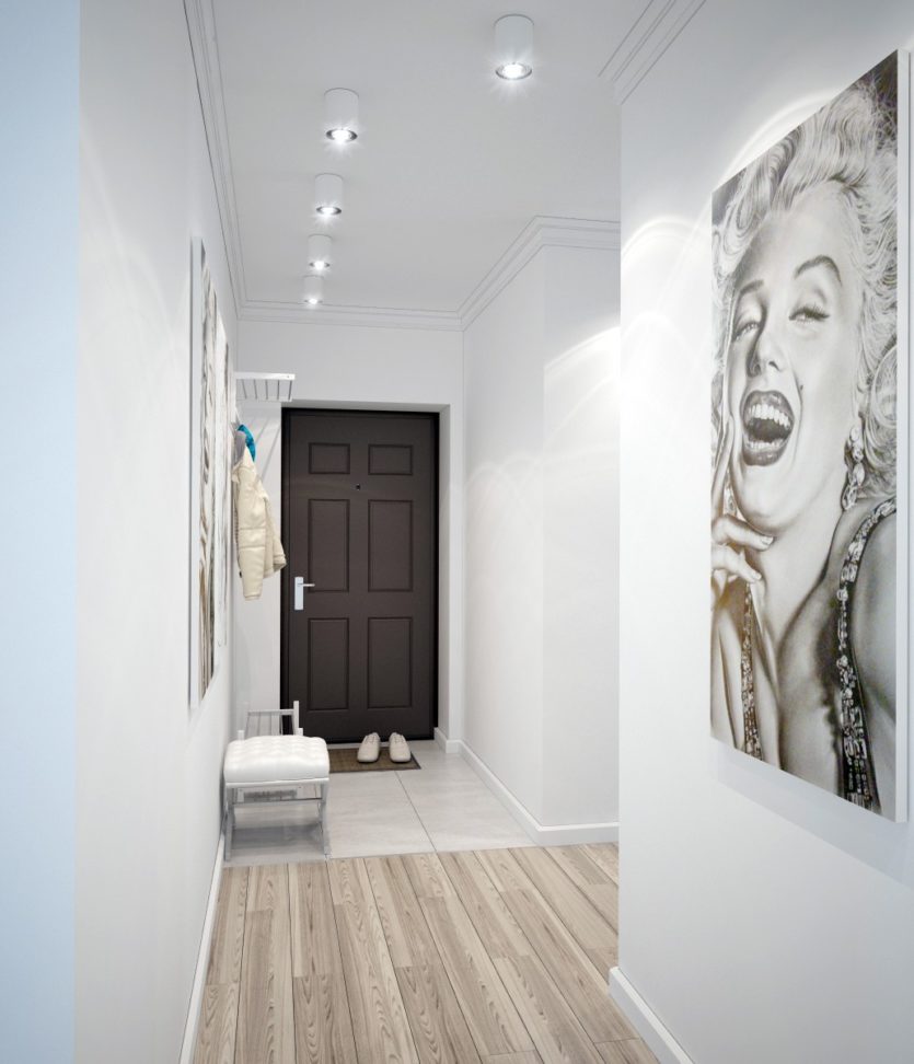 Koridor putih pangsapuri minimalis