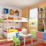 Cabinet furniture in the room for babies