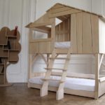 Oriģināla dizaina bērnu divstāvu gulta