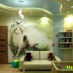 Design of a kids room with photo wallpaper
