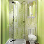 Design de banheiro verde
