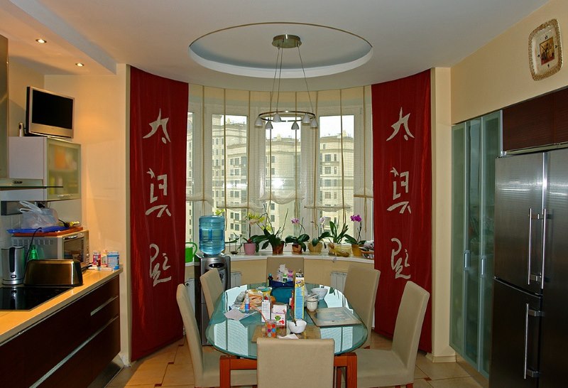 Chinese style red curtains