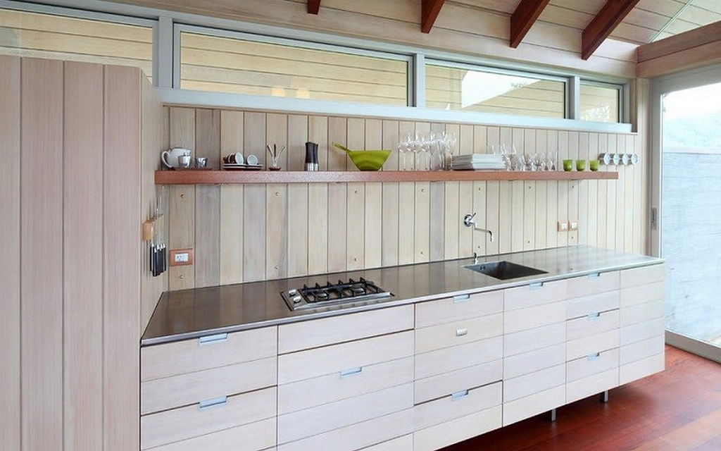 Linear kitchen in a country house