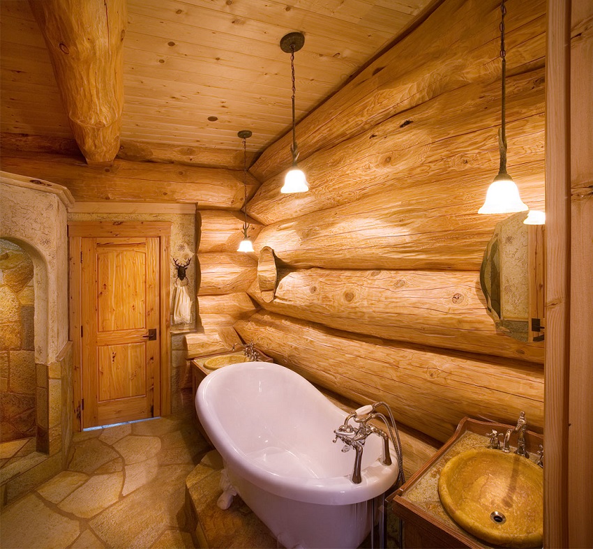 Pendant lights in the bathroom