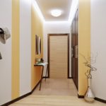Design av en smal korridor i en modern lägenhet