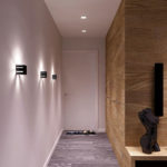 Narrow hallway in a modern style