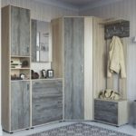 Gray facades of furniture for the hallway