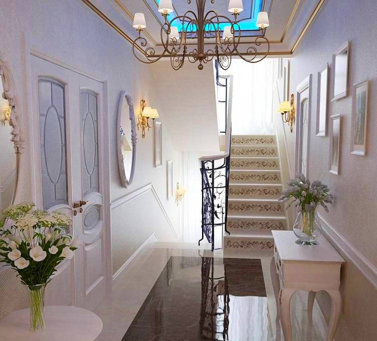 Escaleras en una casa de estilo clásico.