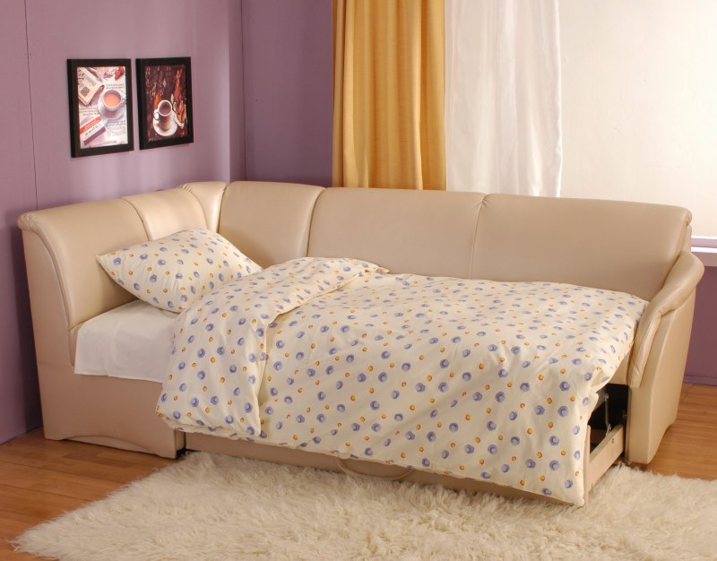 Corner sofa with pull-out berth