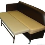 There is storage space under the seat of the sofa, and the backrest reclines, creating additional sleeping space