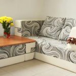 Stylish sofa with a berth for the kitchen