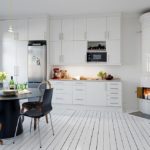 White wooden floor