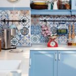 Güzel mutfak mozaik karo önlük