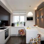 White furniture in a minimalist style kitchen