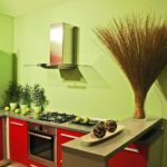 Rood-groene keuken