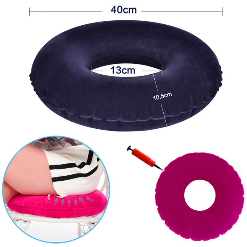 The appearance and dimensions of an inflatable orthopedic pillow