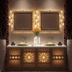 Arabic-style bathroom lighting
