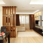 Lightweight wooden battens partition