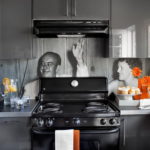 Mutfak önlüğü siyah beyaz fotoğraf