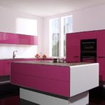 تصميم المطبخ الوردي الحد الأدنى