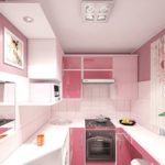 تصميم المطبخ الوردي