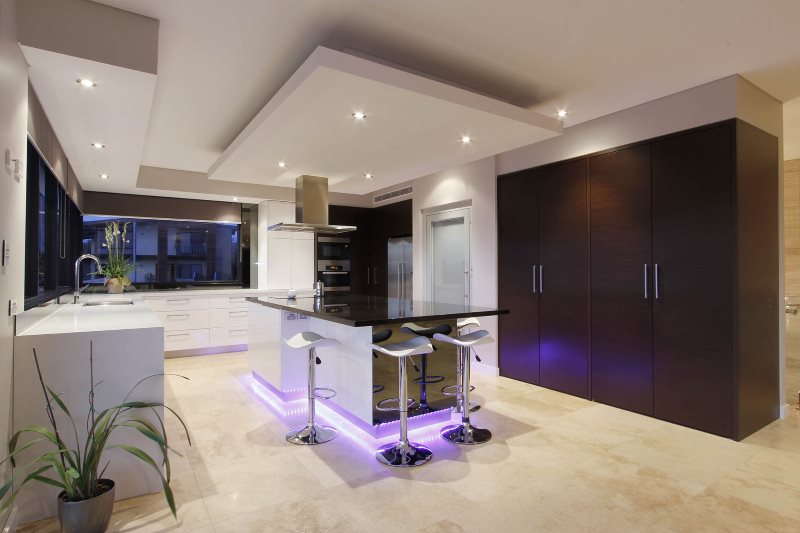 Drywall over the kitchen island