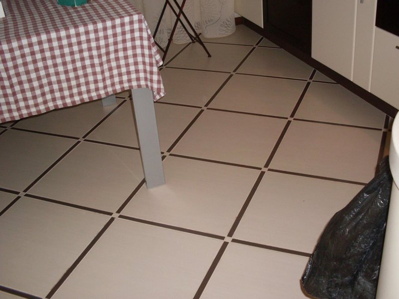 Kerámia padló a Hruscsov konyhájában