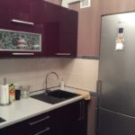 Purple facades hanging cabinets