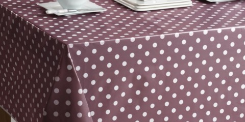 Polka dot kitchen tablecloth for everyday use