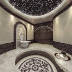 Návrh interiéru kúpeľne v tureckom štýle