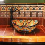 Overhead sink with oriental ornaments