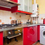 Washing machine in the kitchen of Khrushchev