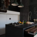 Mutfak tasarımında siyah renk