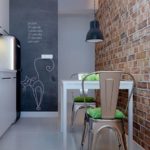 Narrow gray kitchen