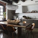 Tile boar in the interior of the kitchen