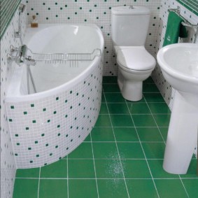 White seams between green tiles