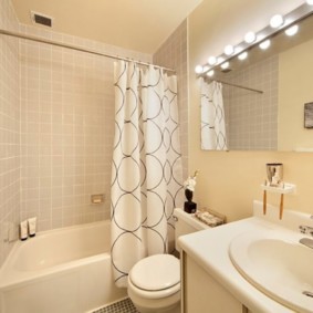 Bathroom design in beige colors