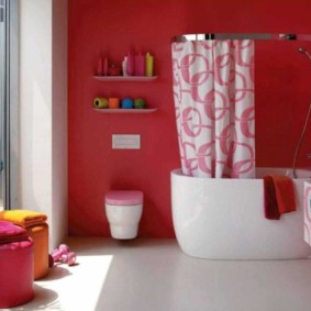 Spacious bathroom with panoramic window