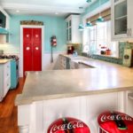 mutfak tasarım kırmızı aksan