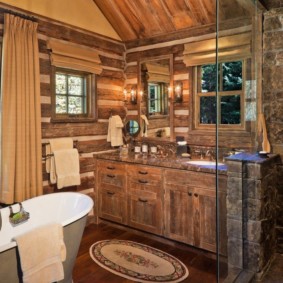 Bathroom in a private chalet style house