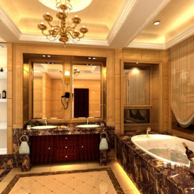 Art Deco stila vannas istabas dizains