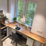 Wooden worktop instead of kitchen windowsill