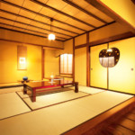 Japon minimalist oturma odası aydınlatma