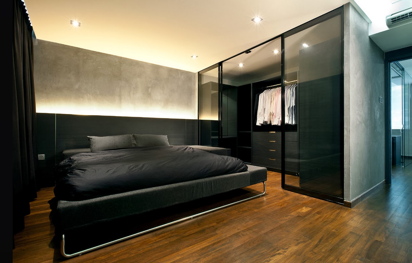 черен плъзгащ гардероб за спалня