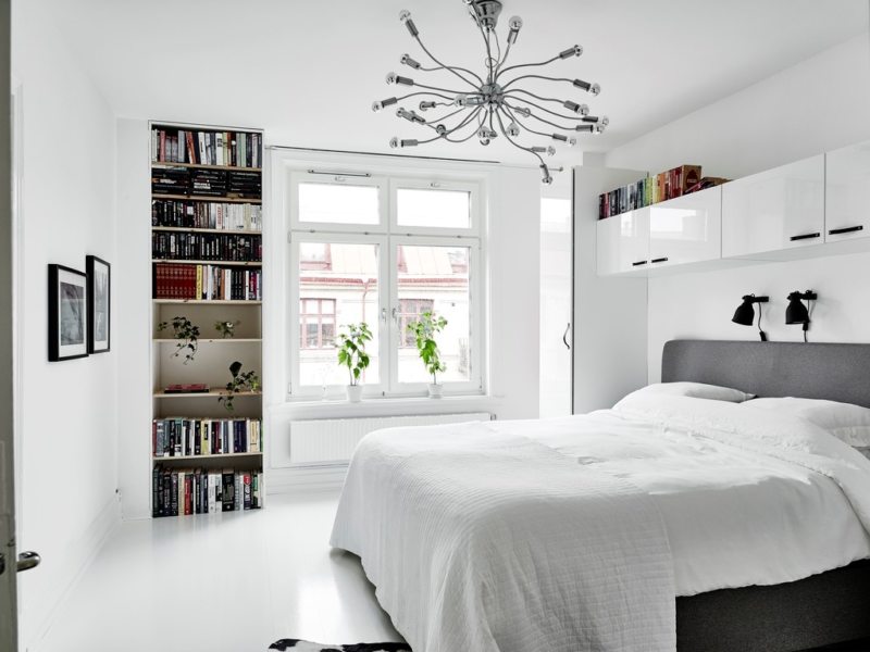 black and white bedroom design photo