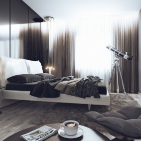 fekete-fehér hálószoba fotó design